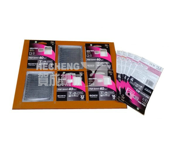 双层纸卡中间夹吸塑内存卡包装模